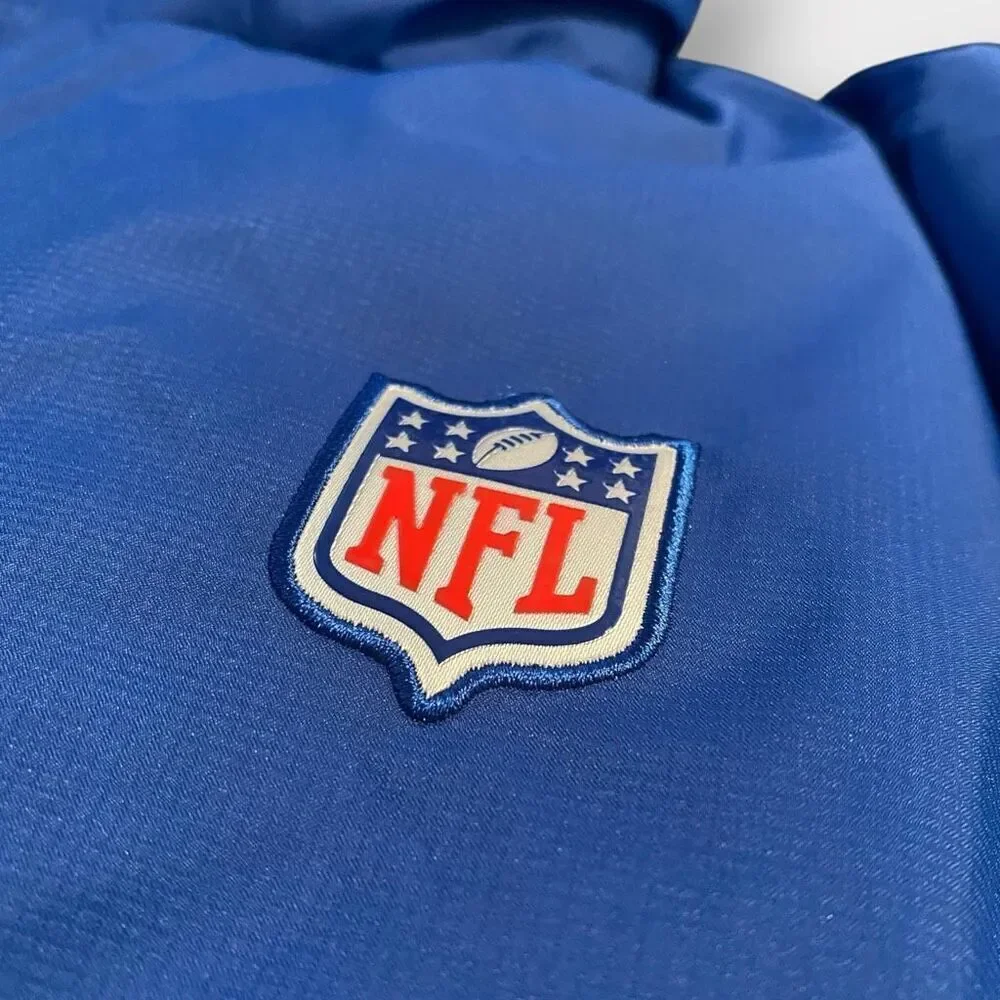 Nike NFL Team Issued Down Hooded Blue Parka Jacket Mens size XL DC3054-431 New